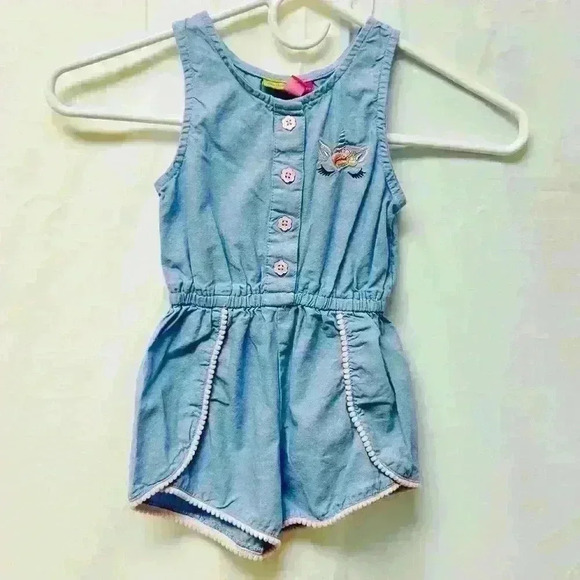 Penelope Mack little girl romper sleeveless with unicorn size 3T toddler - Picture 3 of 12